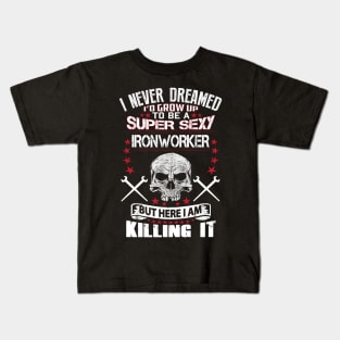 Super Sexy Ironworker Kids T-Shirt